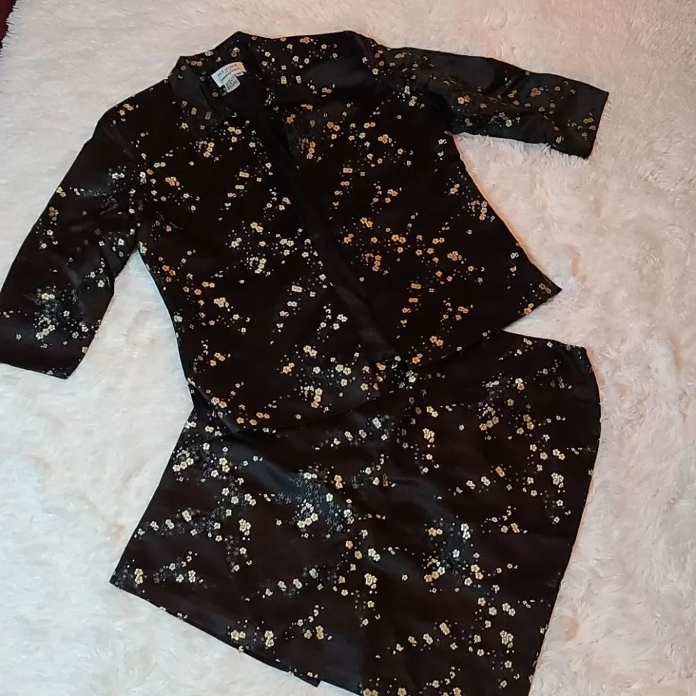 VINTAGE Due per Due Suit Silk Blend 12/14